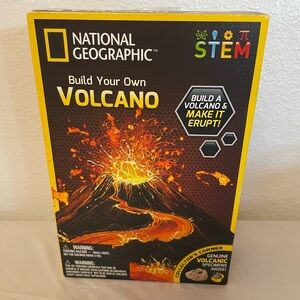 National Geographic Volcano Science Kit — Black, Yellow & Orange Artwork